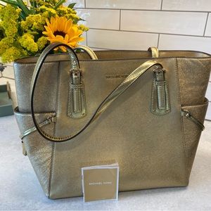 Michael Kors Gold Tote Purse